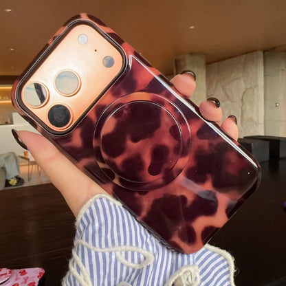 Aivona Fpr Iphone 17 16 15 14 13 Magnetic Phone Case Brown Leopard Protective Cover 16 plus Phone Case [Applicable to Magsafe] Cheetah Case for Women