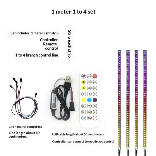5V Bluetooth Voice-Controlled RGB LED Light Strip - Mobile App-Enabled, Water-Resistant Ambient Lighting for Home Décor and KTV Applications
