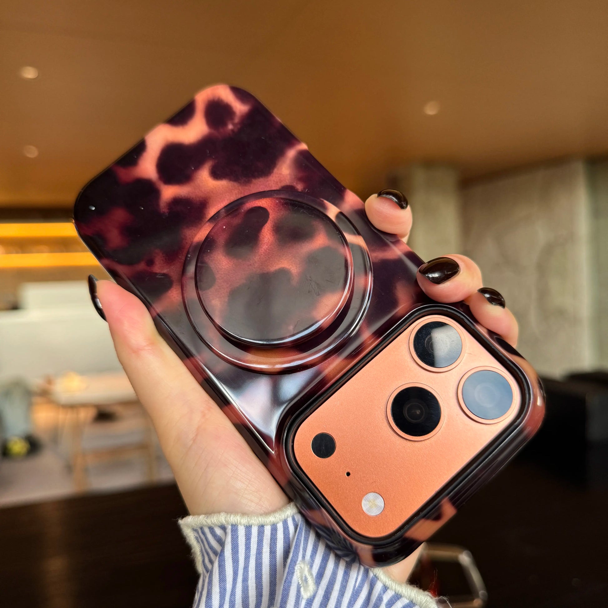 Aivona Fpr Iphone 17 16 15 14 13 Magnetic Phone Case Brown Leopard Protective Cover 16 plus Phone Case [Applicable to Magsafe] Cheetah Case for Women