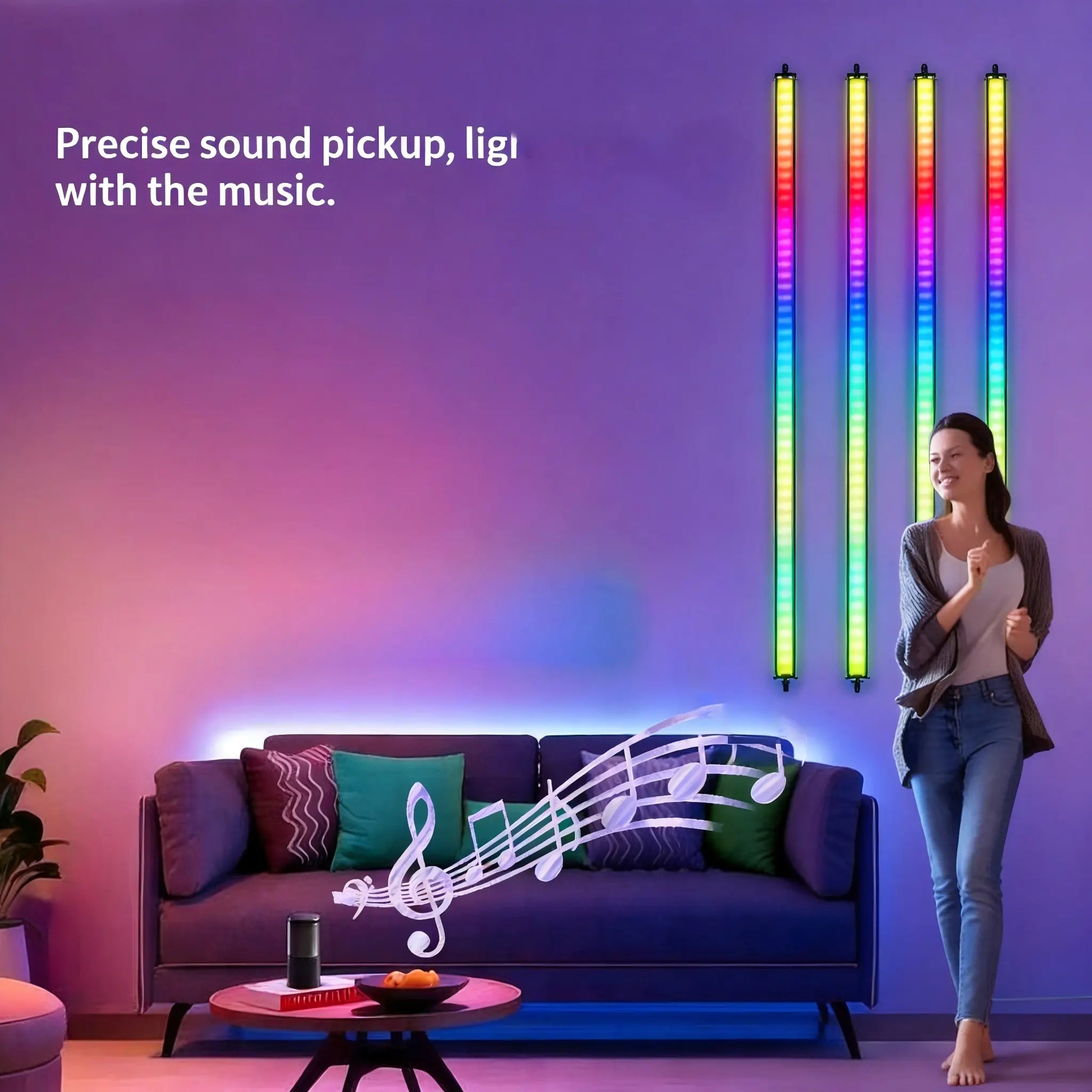 5V Bluetooth Voice-Controlled RGB LED Light Strip - Mobile App-Enabled, Water-Resistant Ambient Lighting for Home Décor and KTV Applications