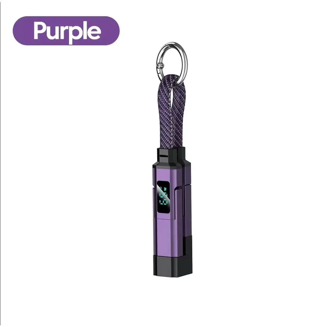 65W 4-in-1 Magnetic Charging Keychain Data Cable - Compact UK Plug Mobile Charger with Fast Charging, No Battery Required, Compatible with Digital Screens for Travel