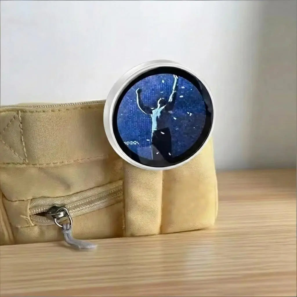 Smart Electronic Anime Badge with IPS Touch Screen, GIF Video Display, and Bluetooth Control