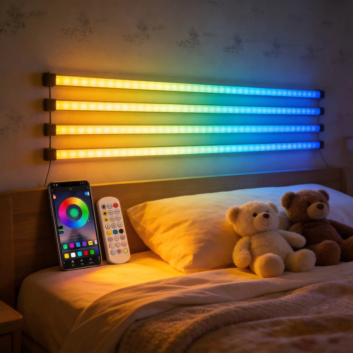 5V Bluetooth Voice-Controlled RGB LED Light Strip - Mobile App-Enabled, Water-Resistant Ambient Lighting for Home Décor and KTV Applications