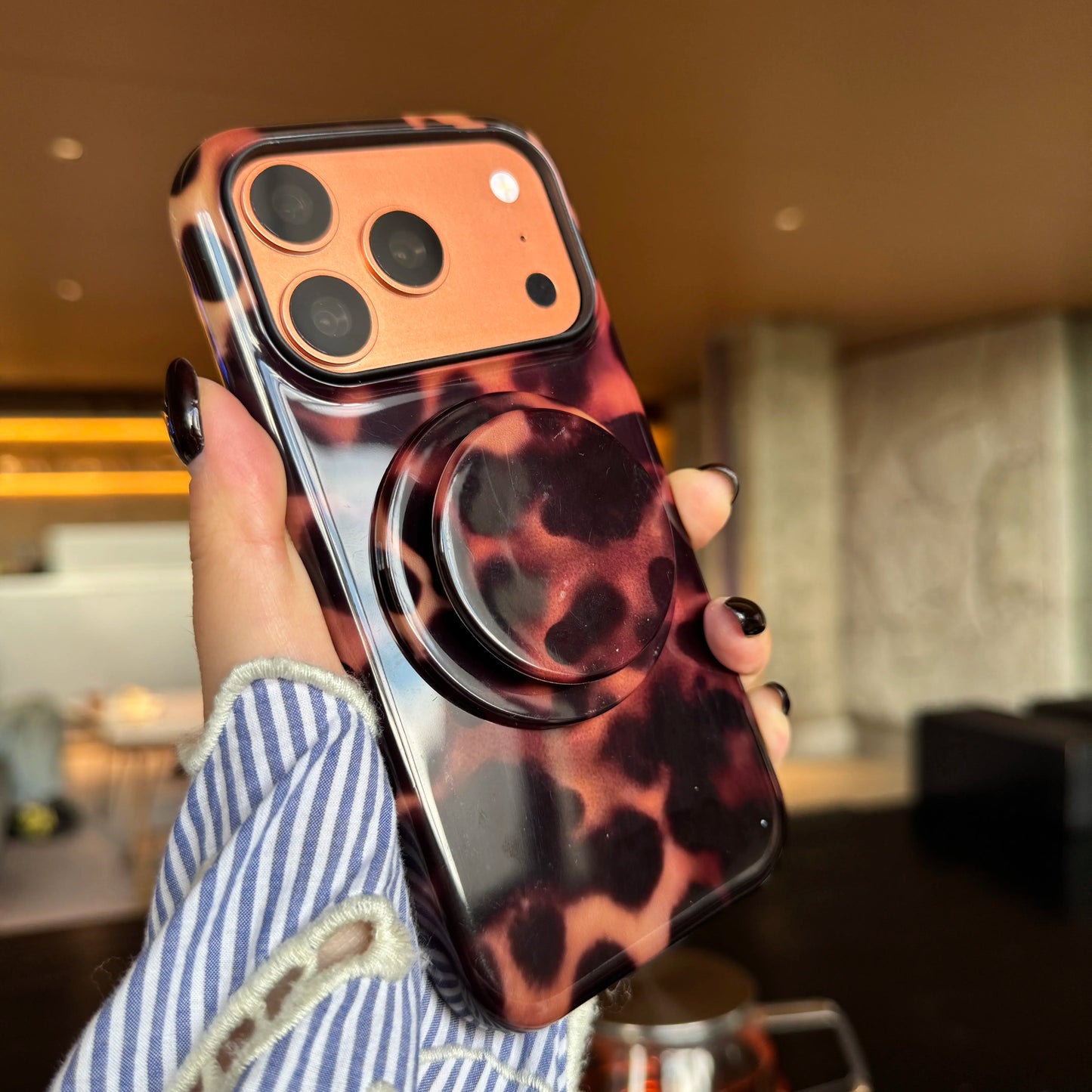 Aivona Fpr Iphone 17 16 15 14 13 Magnetic Phone Case Brown Leopard Protective Cover 16 plus Phone Case [Applicable to Magsafe] Cheetah Case for Women