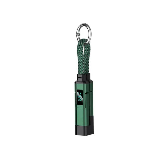 65W 4-in-1 Magnetic Charging Keychain Data Cable - Compact UK Plug Mobile Charger with Fast Charging, No Battery Required, Compatible with Digital Screens for Travel