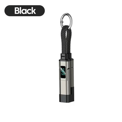 65W 4-in-1 Magnetic Charging Keychain Data Cable - Compact UK Plug Mobile Charger with Fast Charging, No Battery Required, Compatible with Digital Screens for Travel