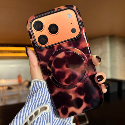 Aivona Fpr Iphone 17 16 15 14 13 Magnetic Phone Case Brown Leopard Protective Cover 16 plus Phone Case [Applicable to Magsafe] Cheetah Case for Women