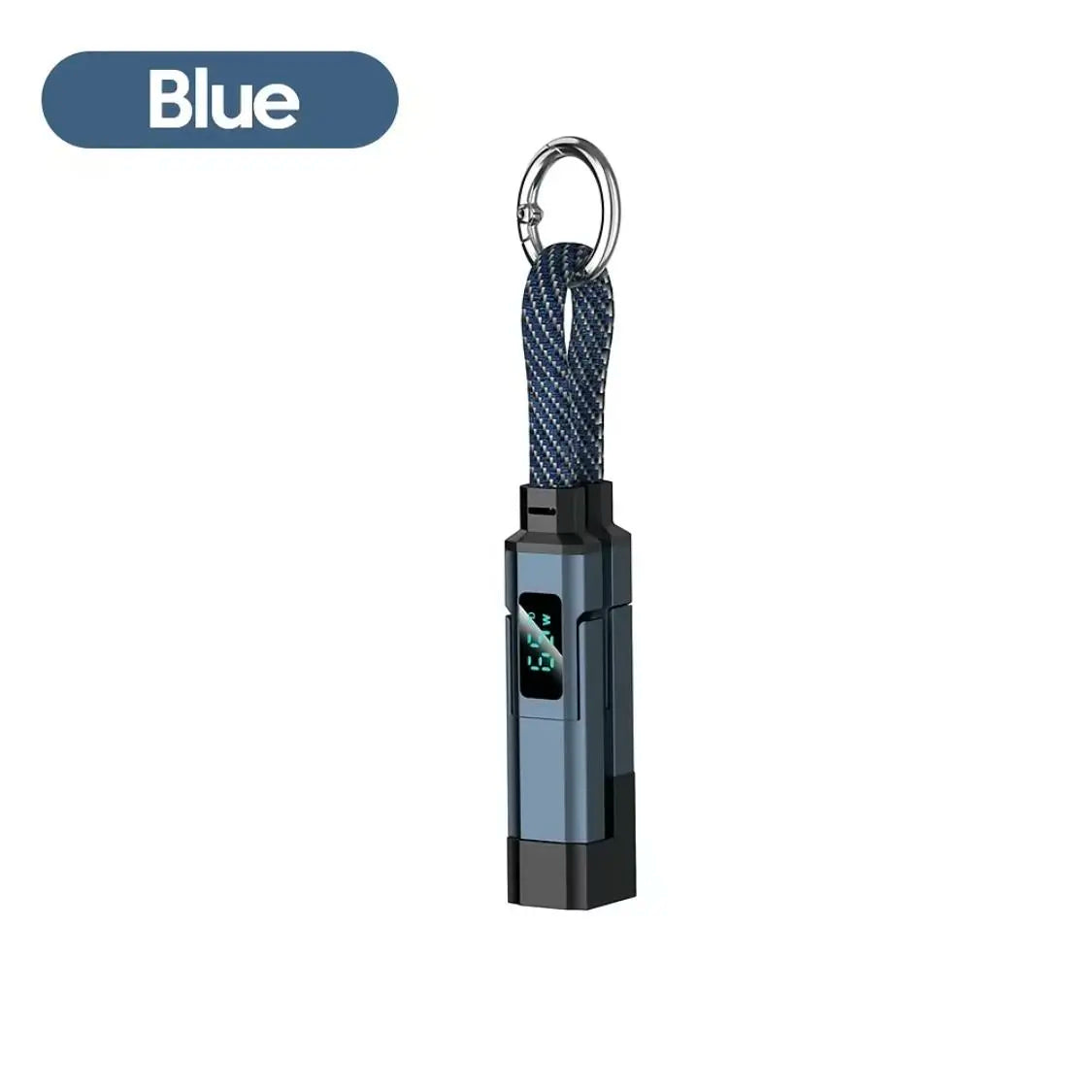 65W 4-in-1 Magnetic Charging Keychain Data Cable - Compact UK Plug Mobile Charger with Fast Charging, No Battery Required, Compatible with Digital Screens for Travel