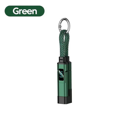 65W 4-in-1 Magnetic Charging Keychain Data Cable - Compact UK Plug Mobile Charger with Fast Charging, No Battery Required, Compatible with Digital Screens for Travel