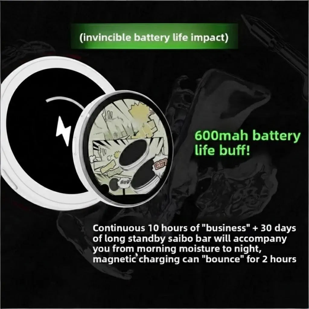Smart Electronic Anime Badge with IPS Touch Screen, GIF Video Display, and Bluetooth Control